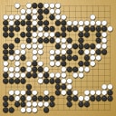 Board position at the end of game WAGC 2023 - Round 3 - Game 8: Mario Mercado-Sanchez vs Mirta Medak