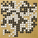 Board position at the end of game WAGC 2023 - Round 5 - Game 3: Alan Huang vs Chahine Koleejan