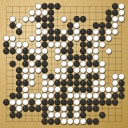 Board position at the end of game WAGC 2023 - Round 5 - Game 1: Jeong-seon Kim vs Yu-Cheng Lai