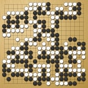 Board position at the end of game WAGC 2023 - Round 5 - Game 2: Yongwoon Park vs Yoshiki Kurita
