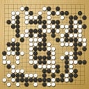 Board position at the end of game WAGC 2023 - Round 7 - Game 2: Chukun Yang vs Yoshiki Kurita