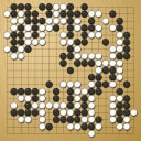 Board position at the end of game WAGC 2023 - Round 7 - Game 6: Karl Irwin vs Benjamin Blanchard