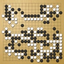 Board position at the end of game WAGC 2024 - Round 1 - Game 1: Minoru Ozeki vs Charlie Aakerblom
