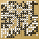 Board position at the end of game WAGC 2024 - Round 2 - Game 3: Davide Bernardis vs Sheng-Chieh Lo