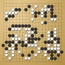 Board position at the end of game WAGC 2024 - Round 6 - Game 1: Nai-San Chan vs Baoxiang Bai