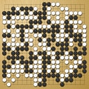 Board position at the end of game WAGC 2024 - Round 7 - Game 2: Pongsakarn Sornarra vs Minoru Ozeki