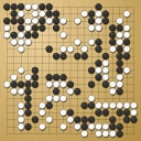 Board position at the end of game WAGC 2024 - Round 7 - Game 3: Tal Michaeli vs Sheng-Chieh Lo