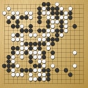 Board position at the end of game WAGC 2024 - Round 8 - Game 3: Cornel Burzo vs Minoru Ozeki
