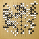 Board position at the end of game WAGC 2025 - Round 6 - Game 2: Brady Bei Ming Zhang vs Yu-Cheng Lai
