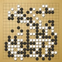 Board position at the end of game WAGC 2025 - Round 8 - Game 2: Minoru Ozeki vs Brady Bei Ming Zhang